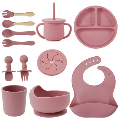Personalized 8-Piece Silicone Baby Feeding Set | Custom Name & Logo