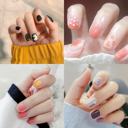 LuxeArt™ Press-On Nail Kit – Colorful Almond & Ballerina Shape False Nails for Women