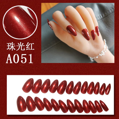LuxeArt™ Press-On Nail Kit – Colorful Almond & Ballerina Shape False Nails for Women