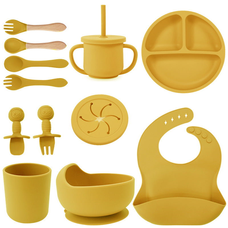 Personalized 8-Piece Silicone Baby Feeding Set | Custom Name & Logo