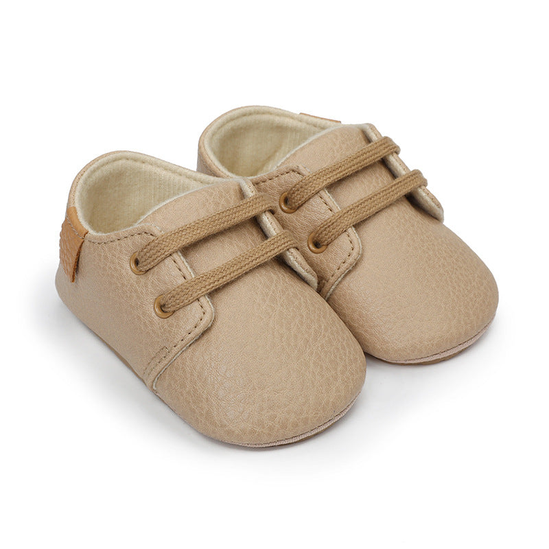 Meckior Baby Shoes - Anti-Slip Rubber Sole & Soft Leather (Safe First Walkers)