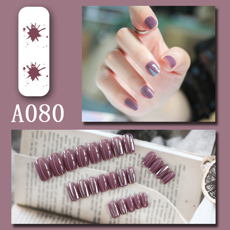 LuxeArt™ Press-On Nail Kit – Colorful Almond & Ballerina Shape False Nails for Women
