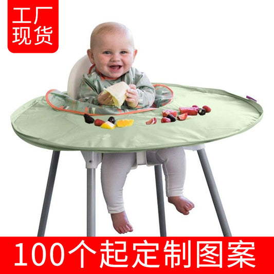 CloudSnuggle™ Mess-Free Baby Feeding Mat | High Chair Table Cover & Floor Protector for Toddler Self-Feeding