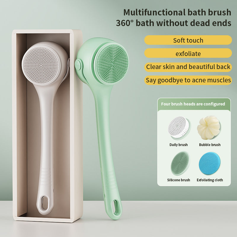 Long Handle Electric Back Scrubber | 4-in-1 Rotating Bath Brush