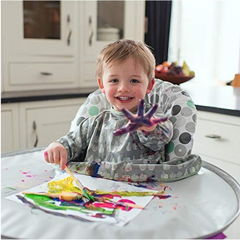 CloudSnuggle™ Mess-Free Baby Feeding Mat | High Chair Table Cover & Floor Protector for Toddler Self-Feeding