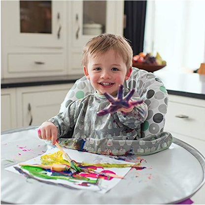 CloudSnuggle™ Mess-Free Baby Feeding Mat | High Chair Table Cover & Floor Protector for Toddler Self-Feeding