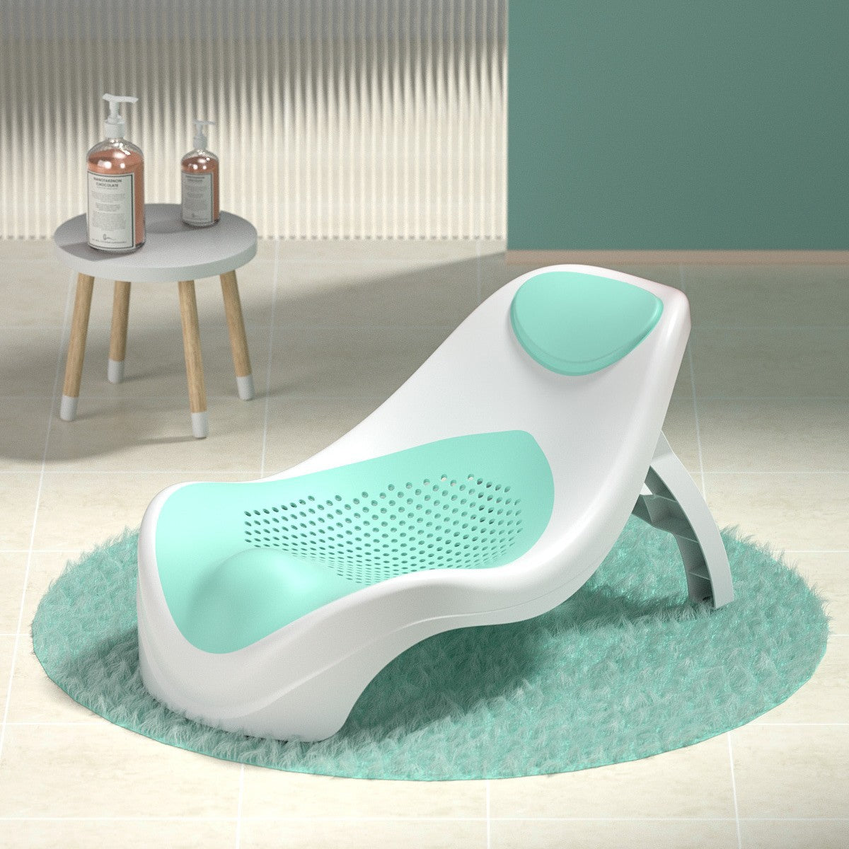 CloudSnuggle™ Foldable Baby Bath Support Seat | Ergonomic Non-Slip Infant Shower Chair for Home & Travel