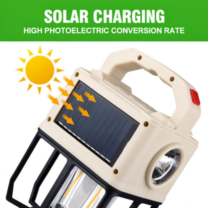 All-Terrain Searchlight | Solar & USB Rechargeable, IP44 Waterproof