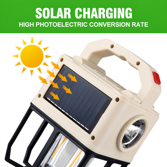 All-Terrain Searchlight | Solar & USB Rechargeable, IP44 Waterproof