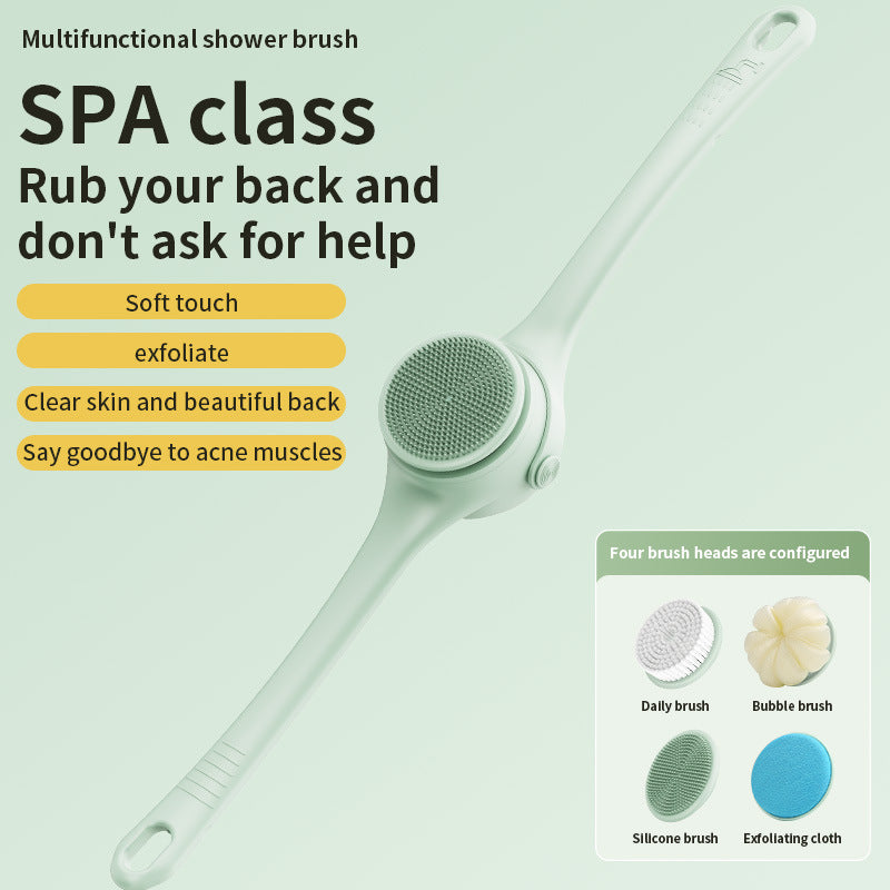 Long Handle Electric Back Scrubber | 4-in-1 Rotating Bath Brush