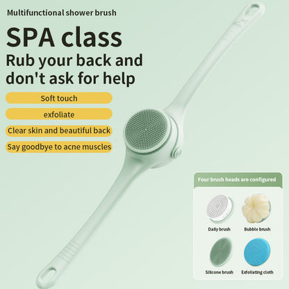 Long Handle Electric Back Scrubber | 4-in-1 Rotating Bath Brush