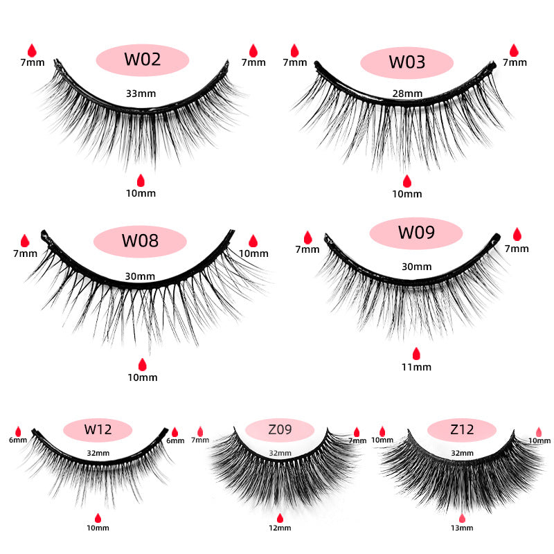Self-Adhesive False Eyelashes – Glue-Free Reusable Full Strip Lashes (1 Pair)