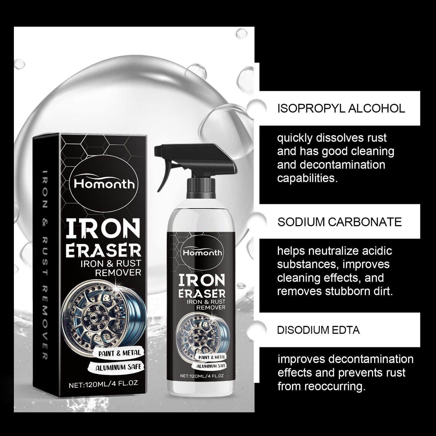 Pro-Grade Car Rust & Brake Dust Dissolver | Alloy Wheel Cleaner