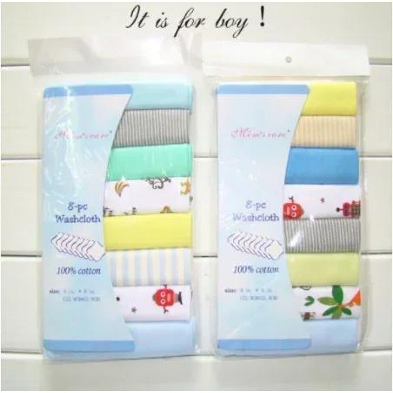 Ultra-Soft Cotton Baby Towel Set (5/8pcs) - Adorable Animal Prints