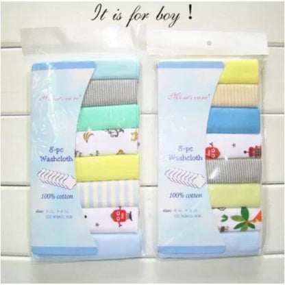 Ultra-Soft Cotton Baby Towel Set (5/8pcs) - Adorable Animal Prints
