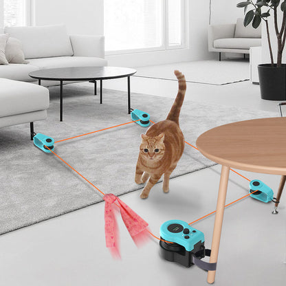 Smart Rechargeable Hanging Cat Toy – 3 Modes & DIY Customization