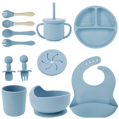 Personalized 8-Piece Silicone Baby Feeding Set | Custom Name & Logo