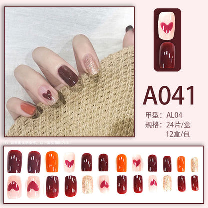 LuxeArt™ Press-On Nail Kit – Colorful Almond & Ballerina Shape False Nails for Women