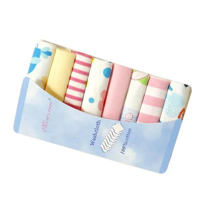 Ultra-Soft Cotton Baby Towel Set (5/8pcs) - Adorable Animal Prints