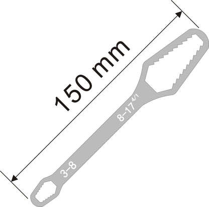 Universal Adjustable Wrench – Multifunctional Torx Spanner | 45# Steel, 3–17mm (240mm)