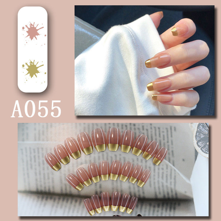 LuxeArt™ Press-On Nail Kit – Colorful Almond & Ballerina Shape False Nails for Women