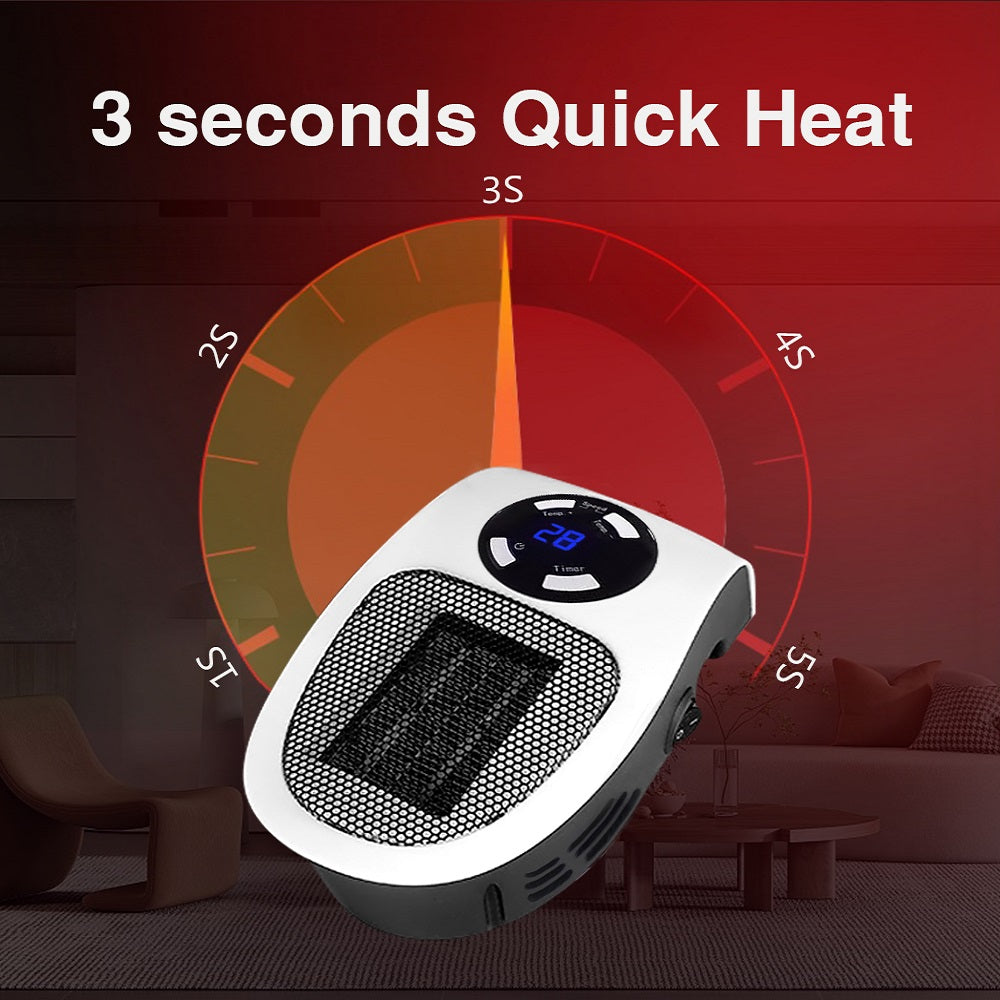 500W Smart Ceramic Heater | Energy-Efficient Personal Radiator with Remote