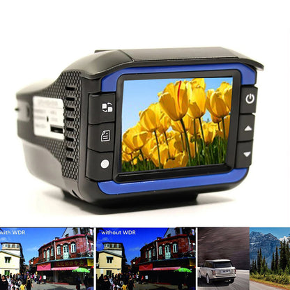 VGR-3 2-in-1 Dash Cam & Radar Detector – HD 720P Wide-Angle DVR with Full-Spectrum Alert System