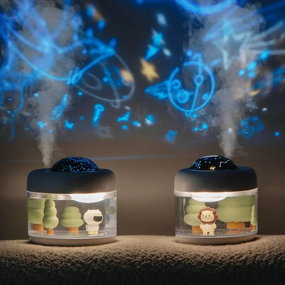 500ML Portable Air Humidifier & Star Projector | Silent & Rechargeable