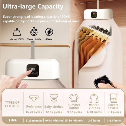 Smart-Dry Pro | Advanced Folding Clothes Dryer with Remote Control