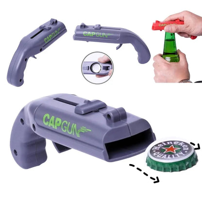 Cap Cannon Bottle Opener | Projectile Cap Launcher | Party Game & Gag Gift