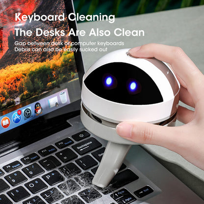 Mini Robot Desk Vacuum | Portable Handheld Sweeper for Crumbs, Hair & Dust