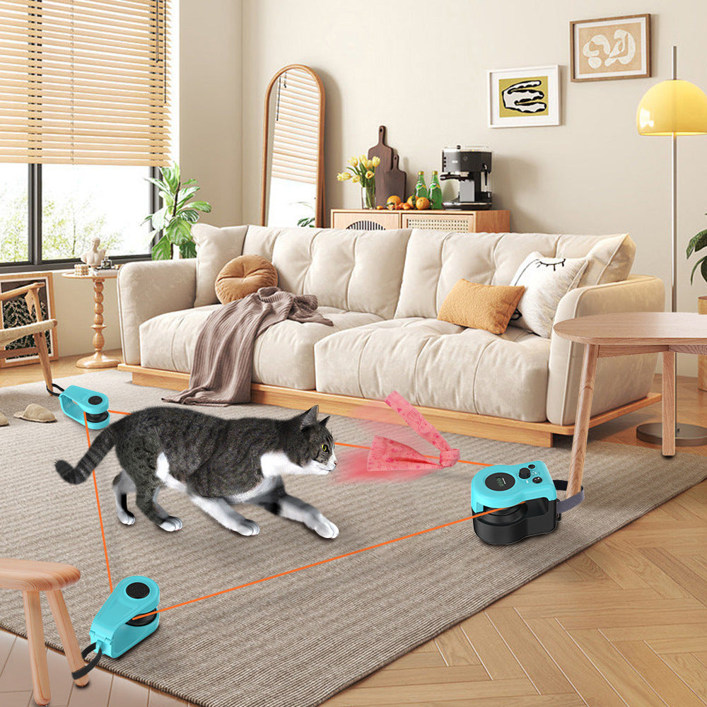 Smart Rechargeable Hanging Cat Toy – 3 Modes & DIY Customization