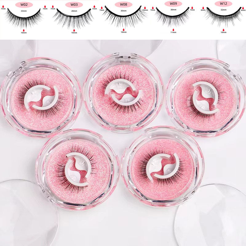 Self-Adhesive False Eyelashes – Glue-Free Reusable Full Strip Lashes (1 Pair)