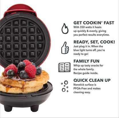 Mini Waffle & Egg Maker | Compact Dual-Voltage Breakfast Machine | Home, Dorm & Travel