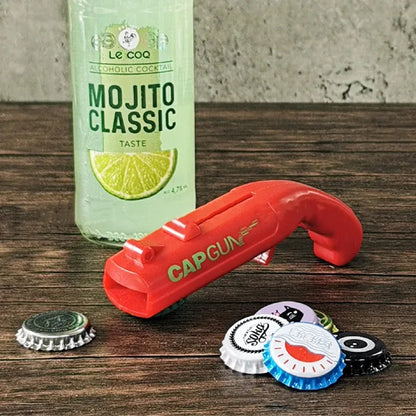 Cap Cannon Bottle Opener | Projectile Cap Launcher | Party Game & Gag Gift