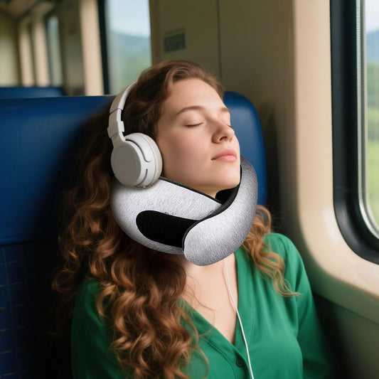Memory Foam Snail Travel Pillow | Ergonomic Neck & Chin Support