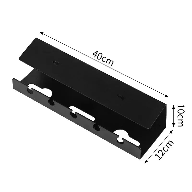 Heavy-Duty Under Desk Cable Management Tray | No-Drill Clamp Organizer