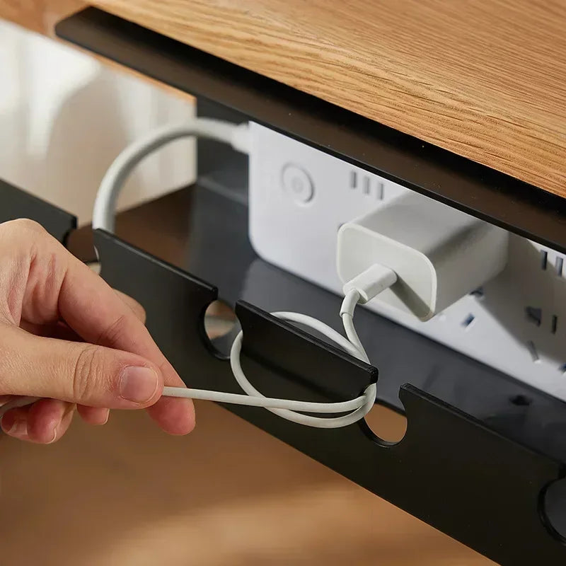 Heavy-Duty Under Desk Cable Management Tray | No-Drill Clamp Organizer