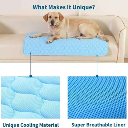 ☀️ Beat the Heat! Premium Pet Cooling Mat | Instant Relief for Dogs & Cats 🧊