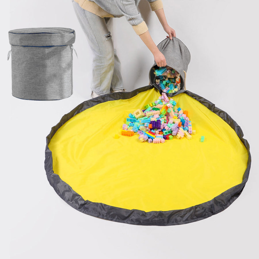 2-in-1 Toy Organizer & Play Mat | Kids Storage Bag with Drawstring