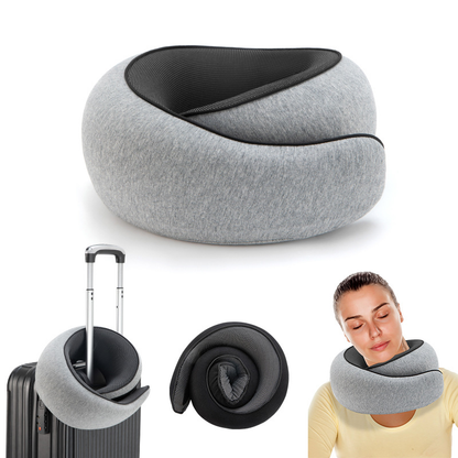 Memory Foam Snail Travel Pillow | Ergonomic Neck & Chin Support