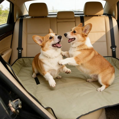 🐾 Travel in Comfort! Elevated Dog Car Seat Cover – The Ultimate Pet Travel Throne 🚗