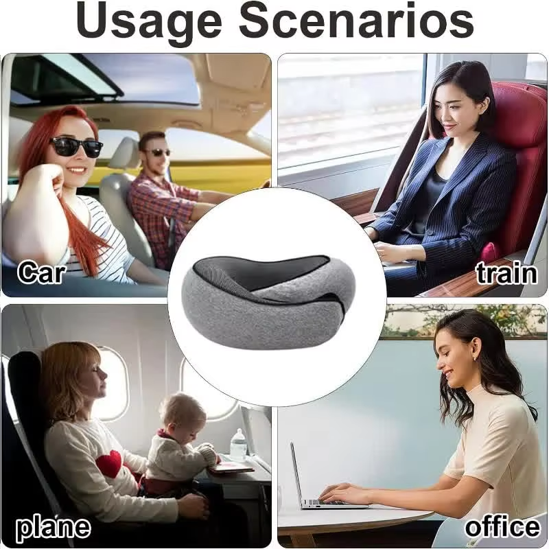 Memory Foam Snail Travel Pillow | Ergonomic Neck & Chin Support
