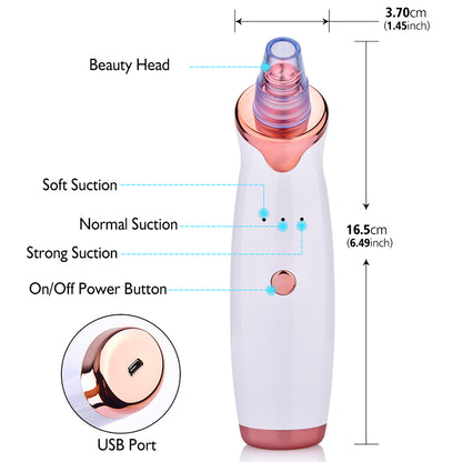 Professional Pore Vacuum & Blackhead Remover | 5-in-1 Facial Treatment