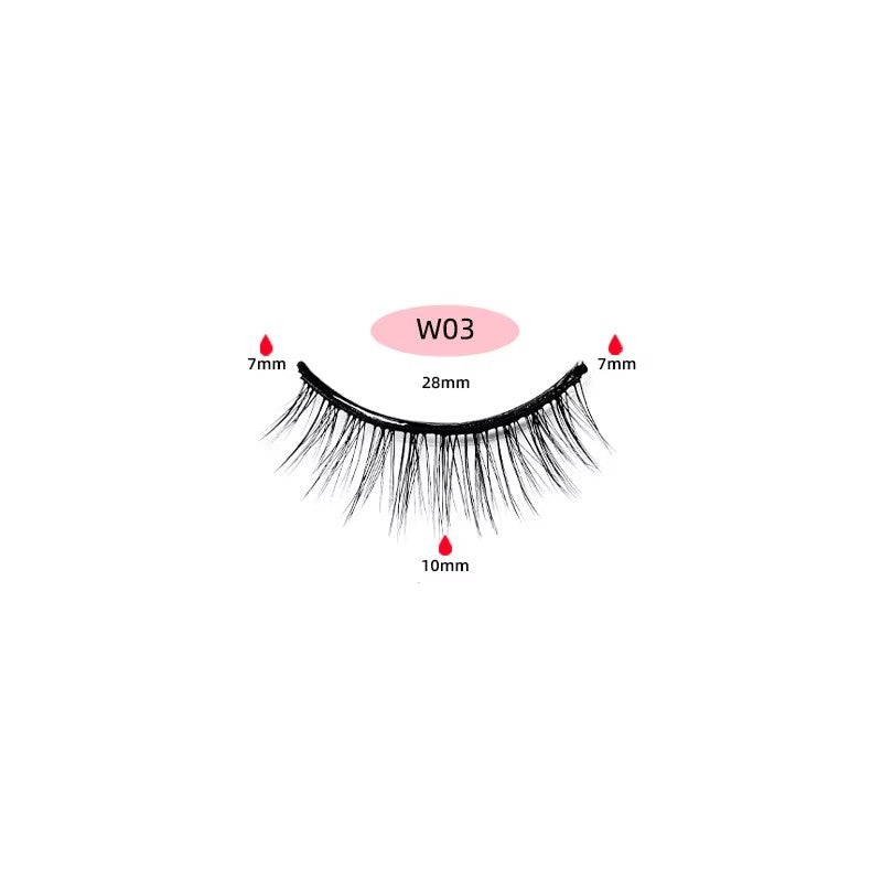 Self-Adhesive False Eyelashes – Glue-Free Reusable Full Strip Lashes (1 Pair)