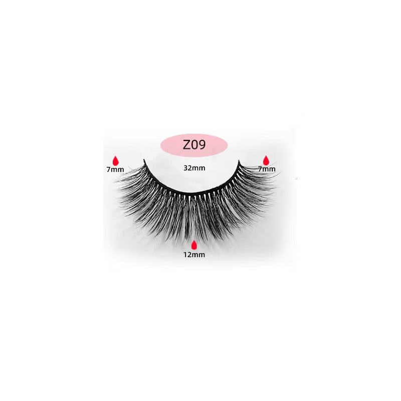 Self-Adhesive False Eyelashes – Glue-Free Reusable Full Strip Lashes (1 Pair)