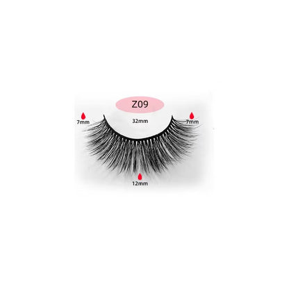 Self-Adhesive False Eyelashes – Glue-Free Reusable Full Strip Lashes (1 Pair)