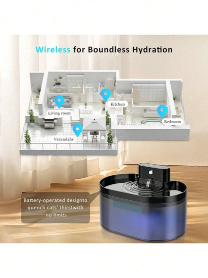 🐾 Automatic Cat & Dog Water Fountain (2.2L) | Silent & Battery Powered! 💧