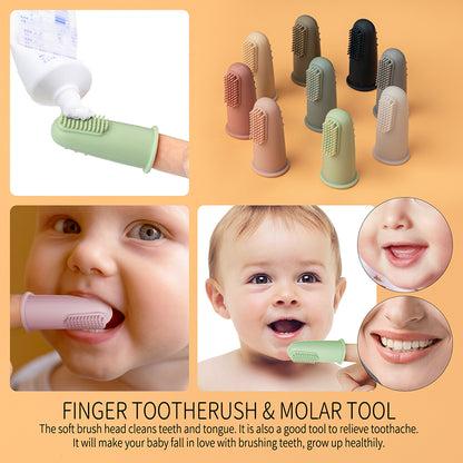 BPA-Free Silicone Baby Finger Toothbrush – Food-Grade Oral Care for Infants & Toddlers