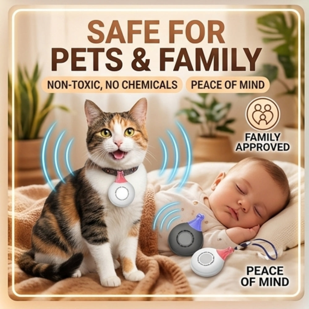🛡️ Advanced Ultrasonic Pest Repeller | USB Rechargeable | 8-Band Intelligent Frequency